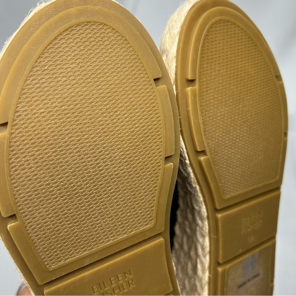 NWOT EILEEN FISHER Tali Platform Wedge Slip On Black Sandals Women's Siz… - Picture 13 of 16